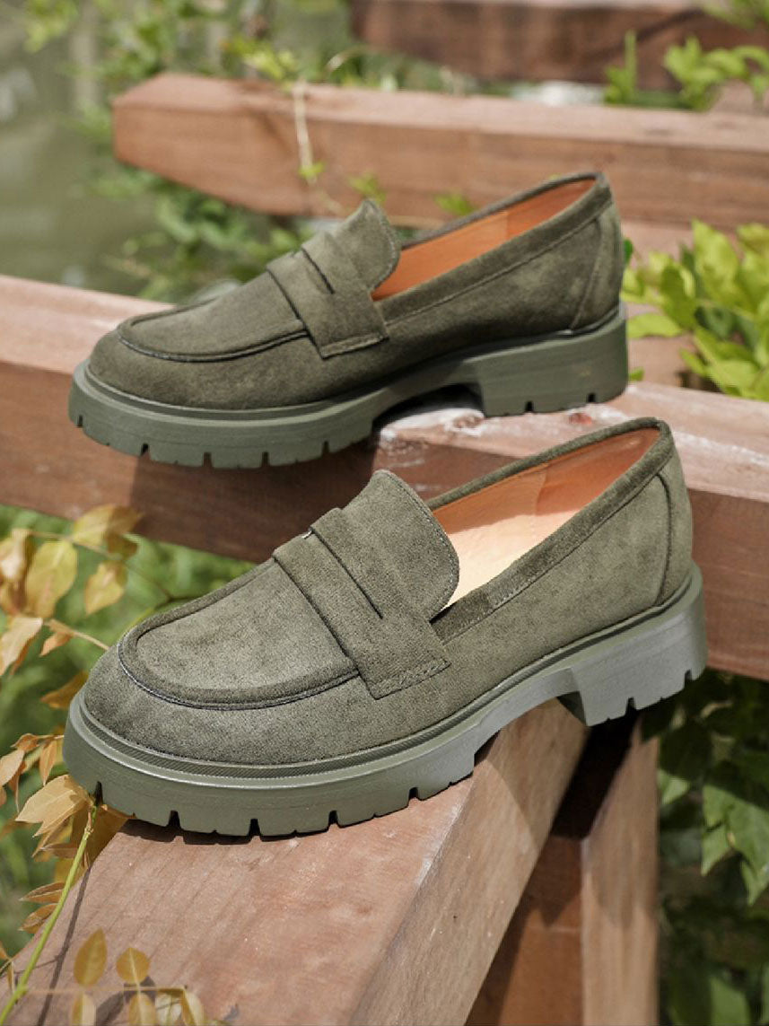 Anisa - Fine loafers i ruskindslook